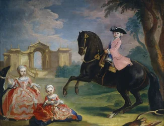 Portrait des enfants du comte Ivan Illarionovich Vorontsov : Artemi, Anna et Eudokia Avdotya, 1754