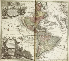 Carte des Amériques, 1744