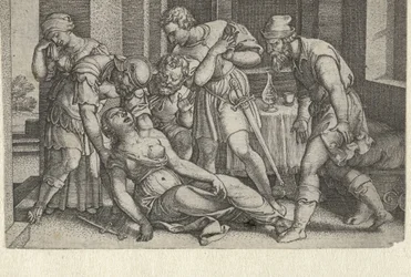 Collatinus et Brutus auprès de la mourante Lucrèce (Histoires de la première histoire romaine)