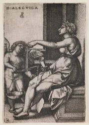 Dialectica, de la série "Les arts libéraux", vers 1541 (gravure)