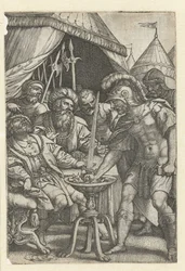 Mucius Scaevola met sa main droite dans le feu