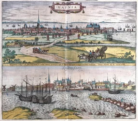 Hafnia, illustration de Civitates Orbis Terrarum