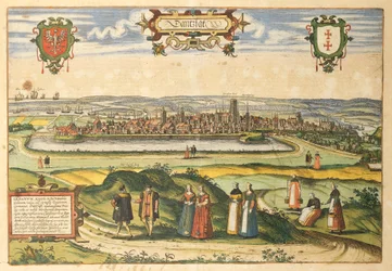 Gdansk du Civitates Orbis Terrarum par Georg Braun