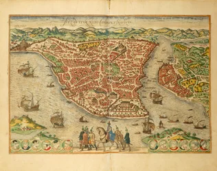 Istanbul du Civitates Orbis Terrarum par Georg Braun