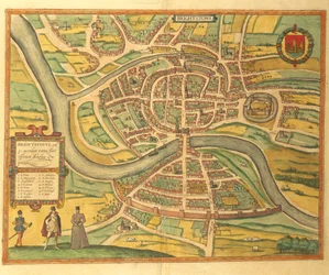 Carte de Bristol du Civitates Orbis Terrarum par Georg Braun