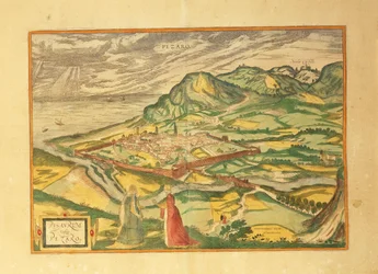 Carte de Pesaro du Civitates Orbis Terrarum par Georg Braun
