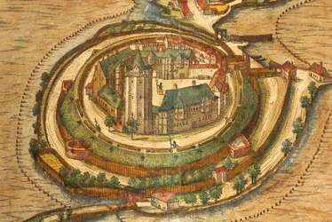 Carte de Ratzeburg de Civitates Orbis Terrarum par Georg Braun