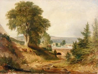 Aqueduc de canal traversant un ruisseau, c.1840-49