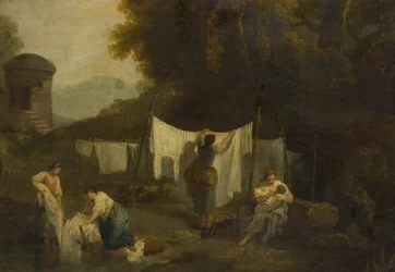 Les lieux de blanchiment (Paysans lavant le linge)