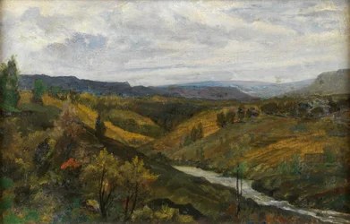 Paysage (huile sur toile)