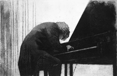 John Ogdon (1937-89) au Piano dans la Grande Salle, Université d