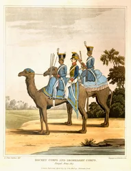 Corps de fusées et corps de dromadaires, armée du Bengale, de 