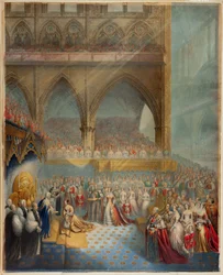 Sa Très Gracieuse Majesté la reine Victoria recevant le sacrement lors de son couronnement