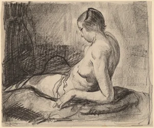 Jeune fille nue allongée