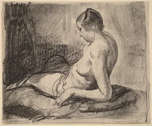 Jeune fille nue allongée