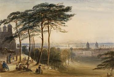 Greenwich depuis Observatory Hill, vers 1850