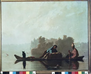 Marchands de fourrures descendant le cours du fleuve Missouri