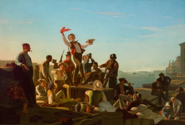 Joyeux bateliers en port