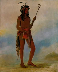 Ah-nó-je-nahge, celui qui se tient des deux côtés, un joueur de balle distingué