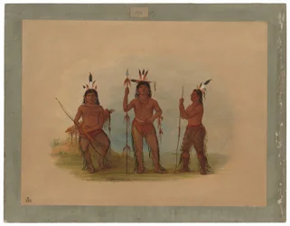 Chef Aléoute et Deux Guerriers