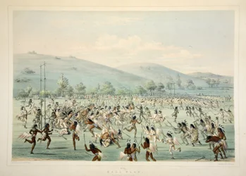 Jeu de balle, tirée du Portfolio des Indiens d