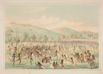 Jeu de balle, pl. 23 du Portfolio des Indiens d