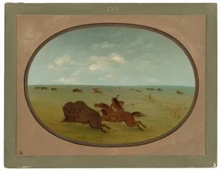 Buffalo Chase, Indiens Sioux, Haut-Missouri