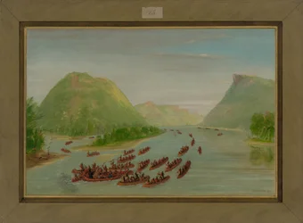 Le Père Hennepin et deux compagnons faits prisonniers par les Sioux, avril 1680, 1847-48