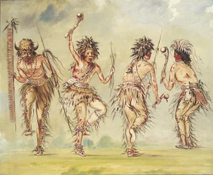 Quatre danseurs, 1843-1844