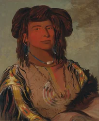 Ha-wón-je-tah, Une Corne, Chef de la tribu Miniconjou, 1832