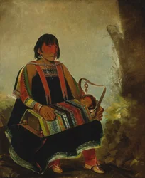 Jú-ah-kís-gaw, Femme avec son enfant dans un berceau