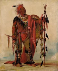 Kee-o-kúk, le renard vigilant, chef de la tribu
