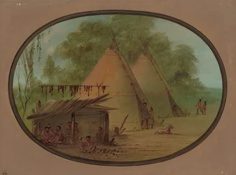 Fabrication de pointes de flèches en silex - Apaches