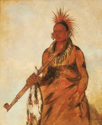 No-o-mún-nee, marche sous la pluie, un guerrier