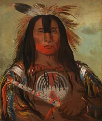 Stu-mick-o-súcks, Graisse de dos de taureau, chef principal, tribu Blood, 1832