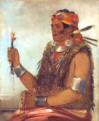 Ten-sqúat-a-way, la porte ouverte, connu sous le nom de prophète, frère de Tecumseh