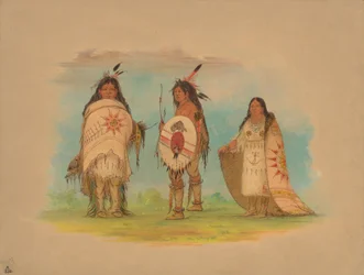 Trois Indiens Riccarree, 1861