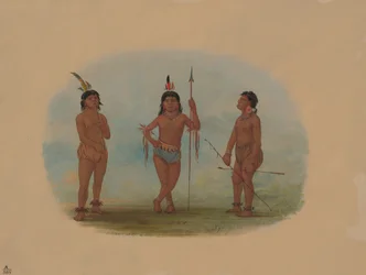 Trois jeunes hommes Tobos, 1854-1869