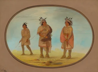 Deux guerriers Weeah et une femme, 1861-1869