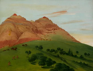 Vue dans le Grand Détour, 1900 miles au-dessus de St. Louis, 1832