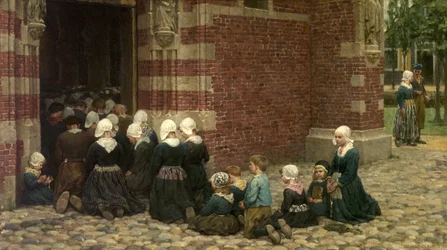 Grand-messe dans un village de pêcheurs sur le Zuiderzee, Hollande, 1876