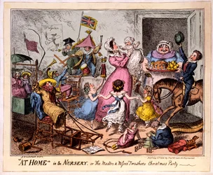 À la maison dans la nurserie, ou la fête de Noël des maîtres et demoiselles deux chaussures, 1835