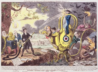 Un Luminaire Patriote Éteignant un Gaz Nocif!!! 1817