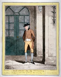 Un homme devant le club Brooks, Londres, 1815