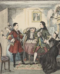 Audace de Jack Sheppard, illustration de Jack Sheppard : Une romance par William Harrison Ainsworth, publié 1839 (eau-forte en couleur)