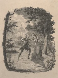 Homme et femme dans le jardin