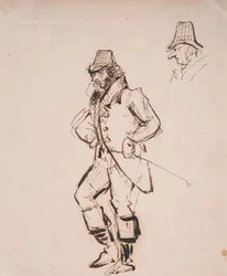 Un homme avec une cravache
