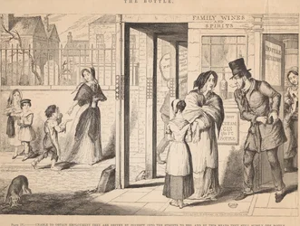 Planche IV : Incapables de trouver du travail, ils sont poussés par la pauvreté à mendier dans la rue