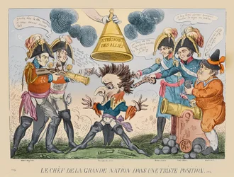 Le chef de la grande nation dans une situation étrange, 1813