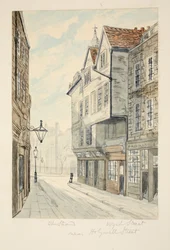 Wych Street, près de The Strand, pub. vers 1840